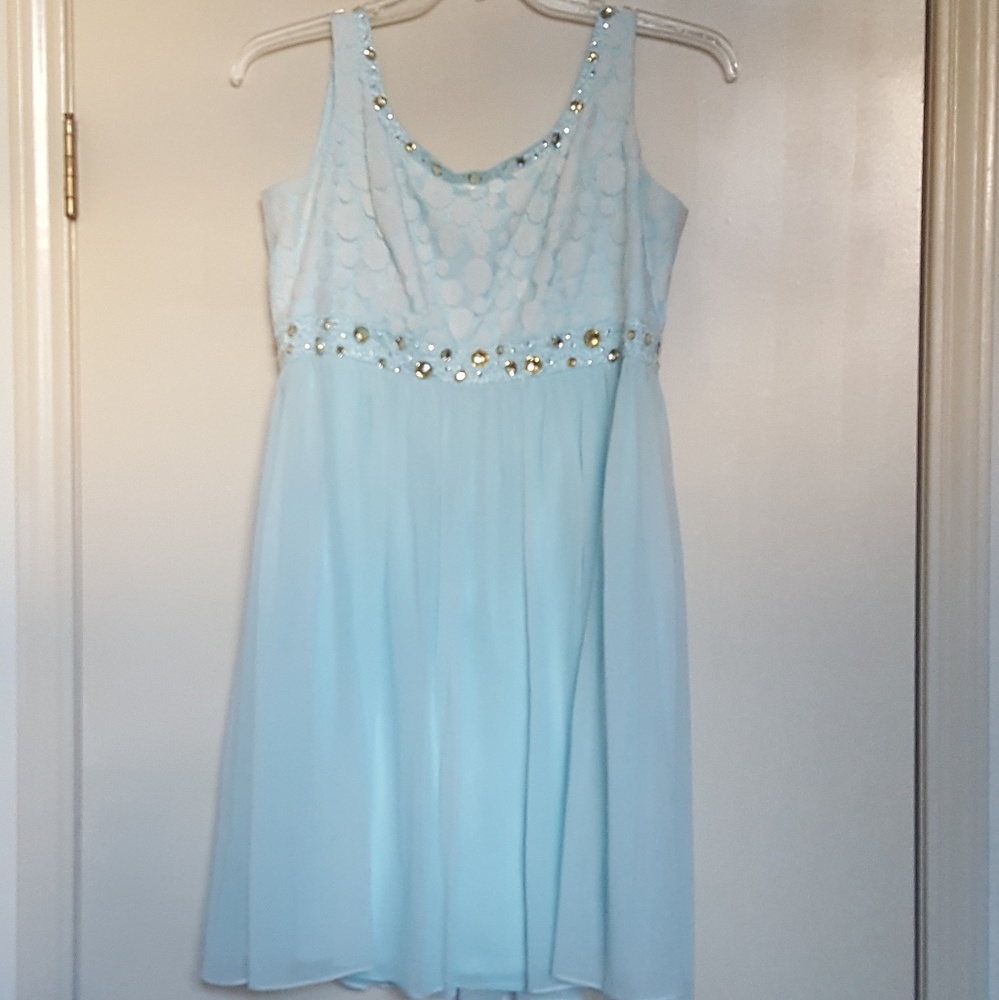 Empire waist dress.
